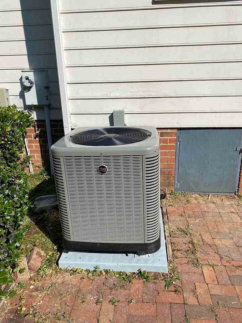 Residential HVAC System Perfectly Placed Outdoors