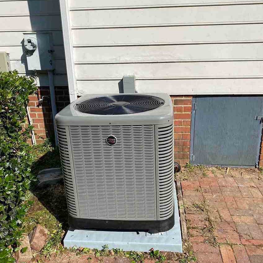 Residential HVAC System Perfectly Placed Outdoors